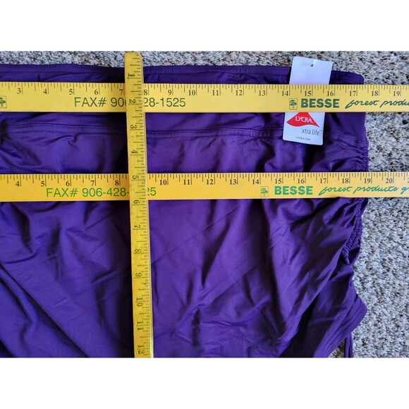 SWIM SKIRT w/ Brief 16 regular Purple TUMMY CONTROL 15" Solid Lands End S428 - Picture 5 of 8